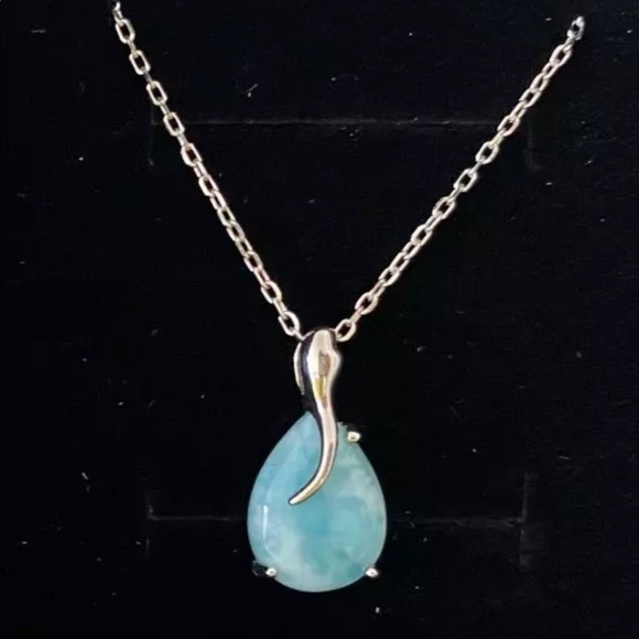 ❤️🌟HOST PICK🌟Larimar water drop necklace❤️ - Picture 10 of 14